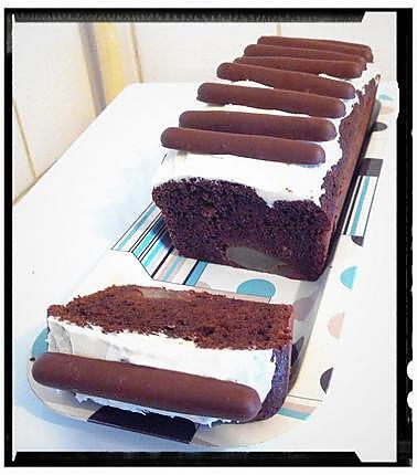 recette piano cake choco-poire