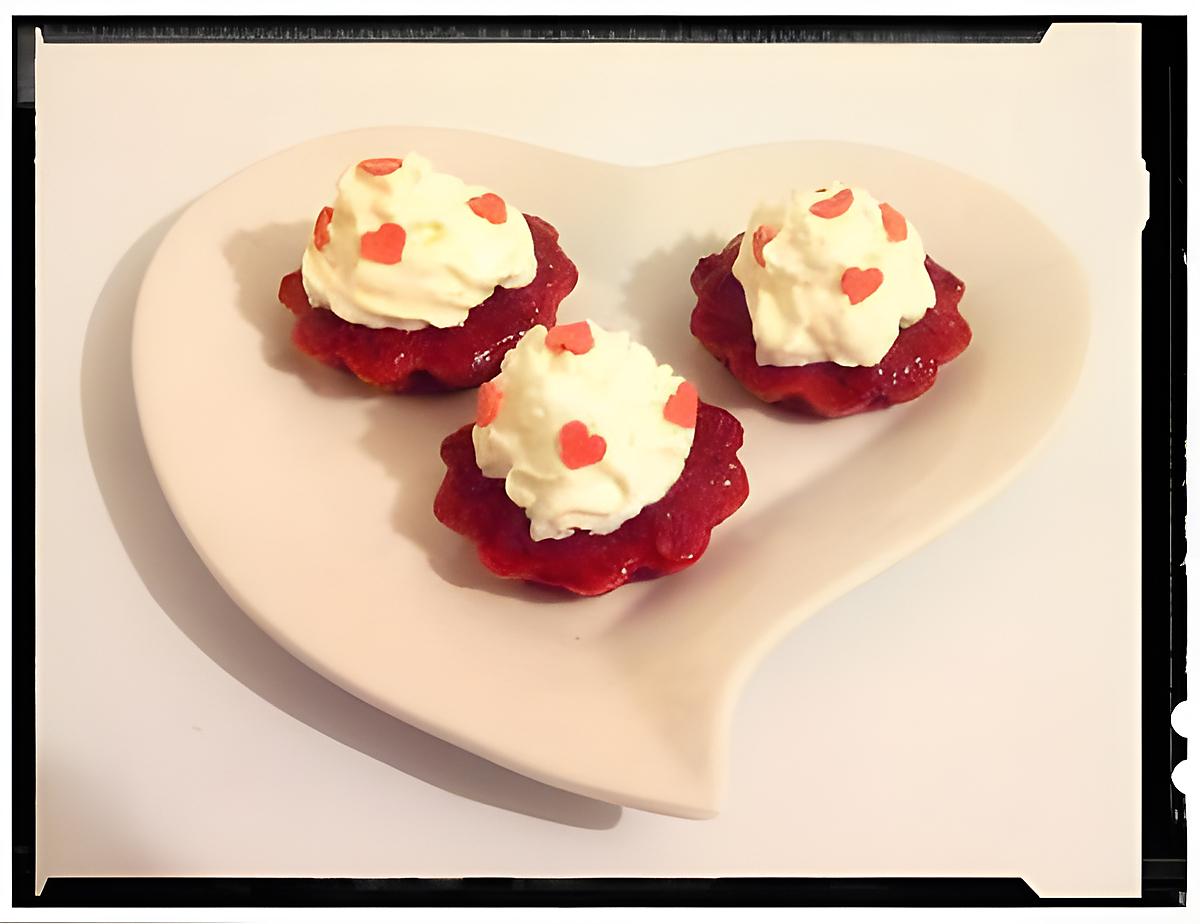 recette financier girly à la fraise chantilly