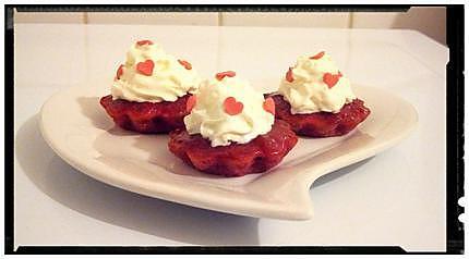 recette financier girly à la fraise chantilly