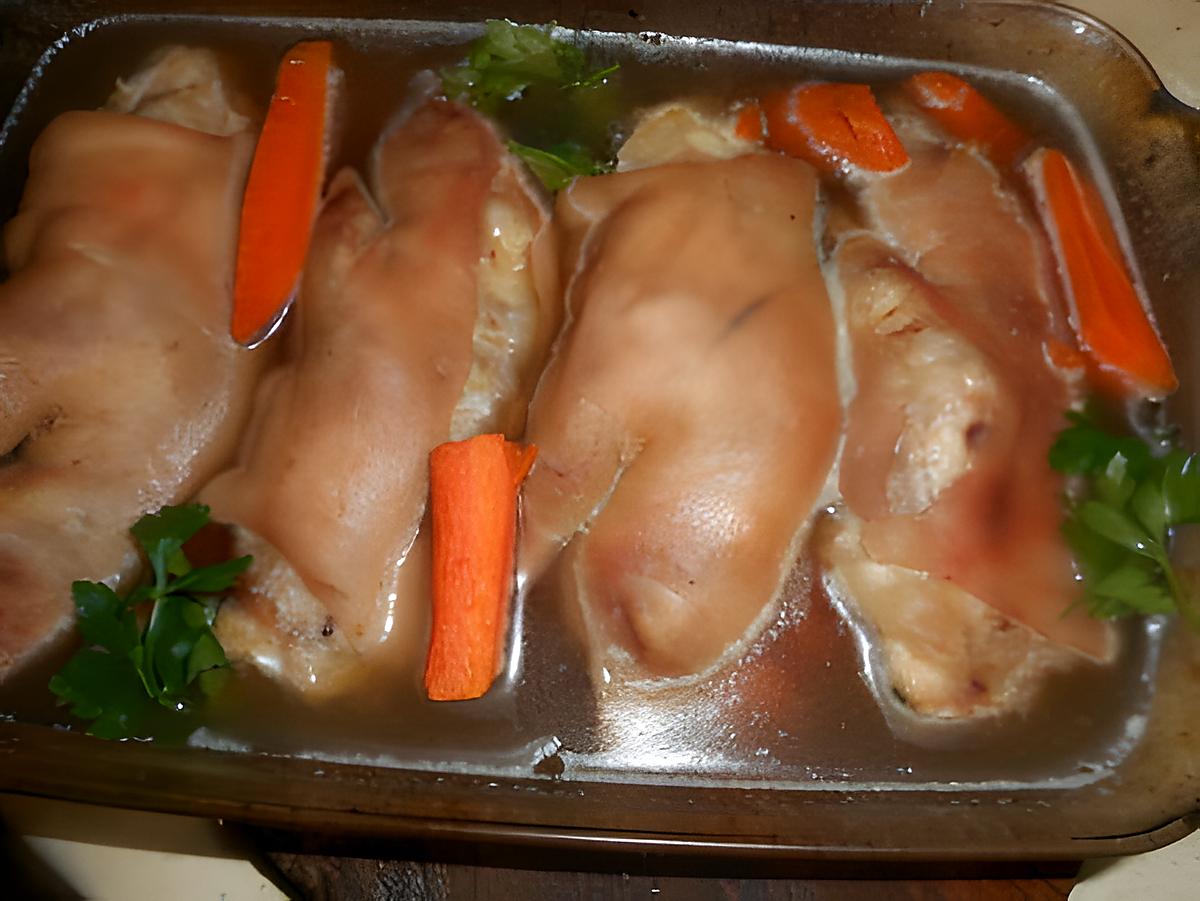 recette Pieds de porc en gelée