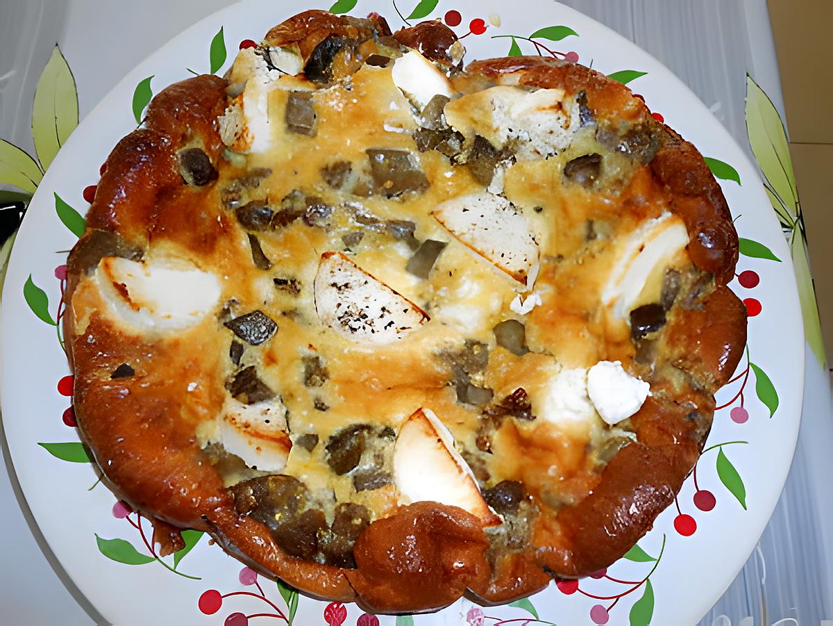 recette CLAFOUTIS AUBERGINE ET CHEVRE