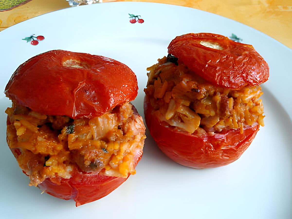 recette Tomates farcies au riz