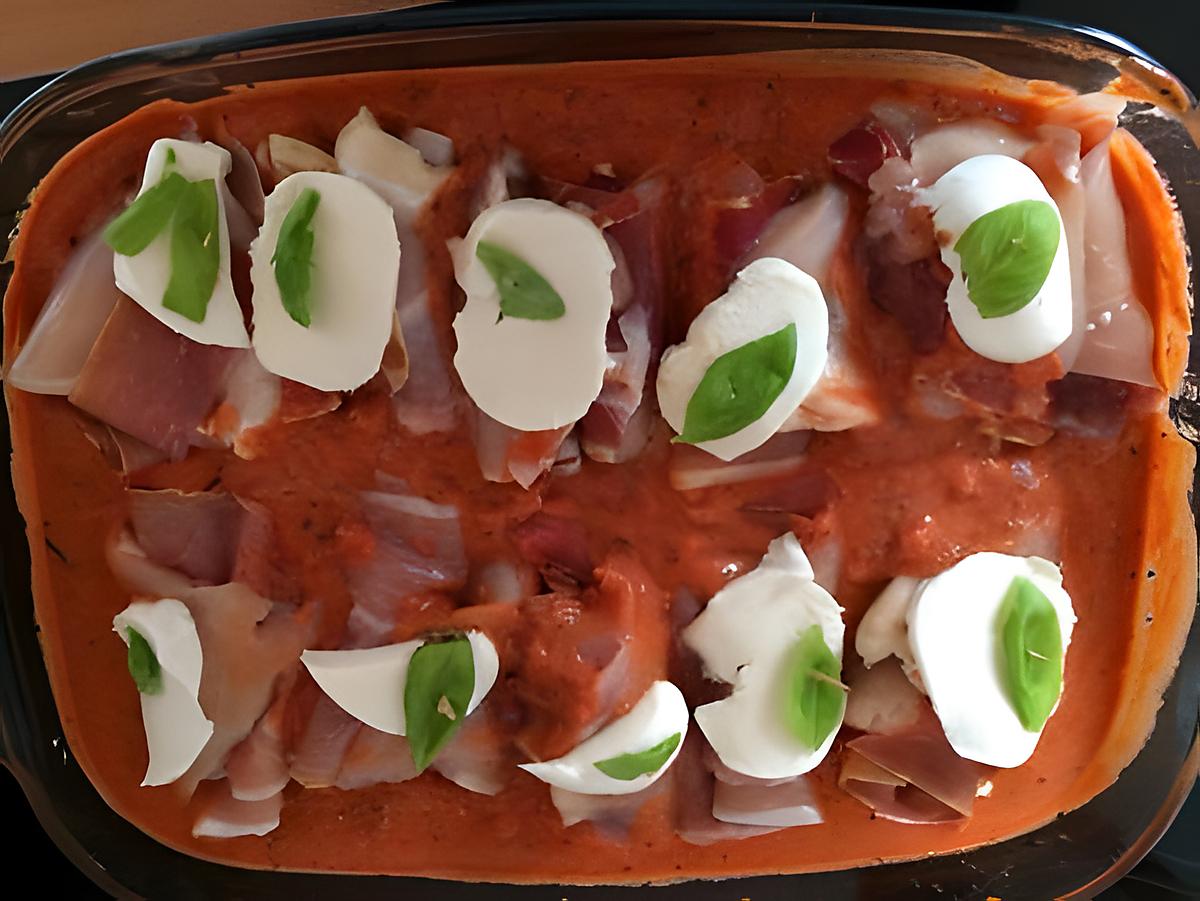 recette escalope de poulet, au jambon de bayonne et sauce tomate a la mascarpone