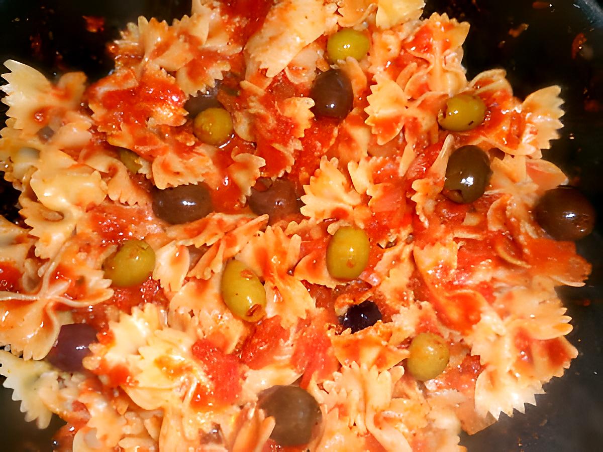 recette Farfalles aux deux olives