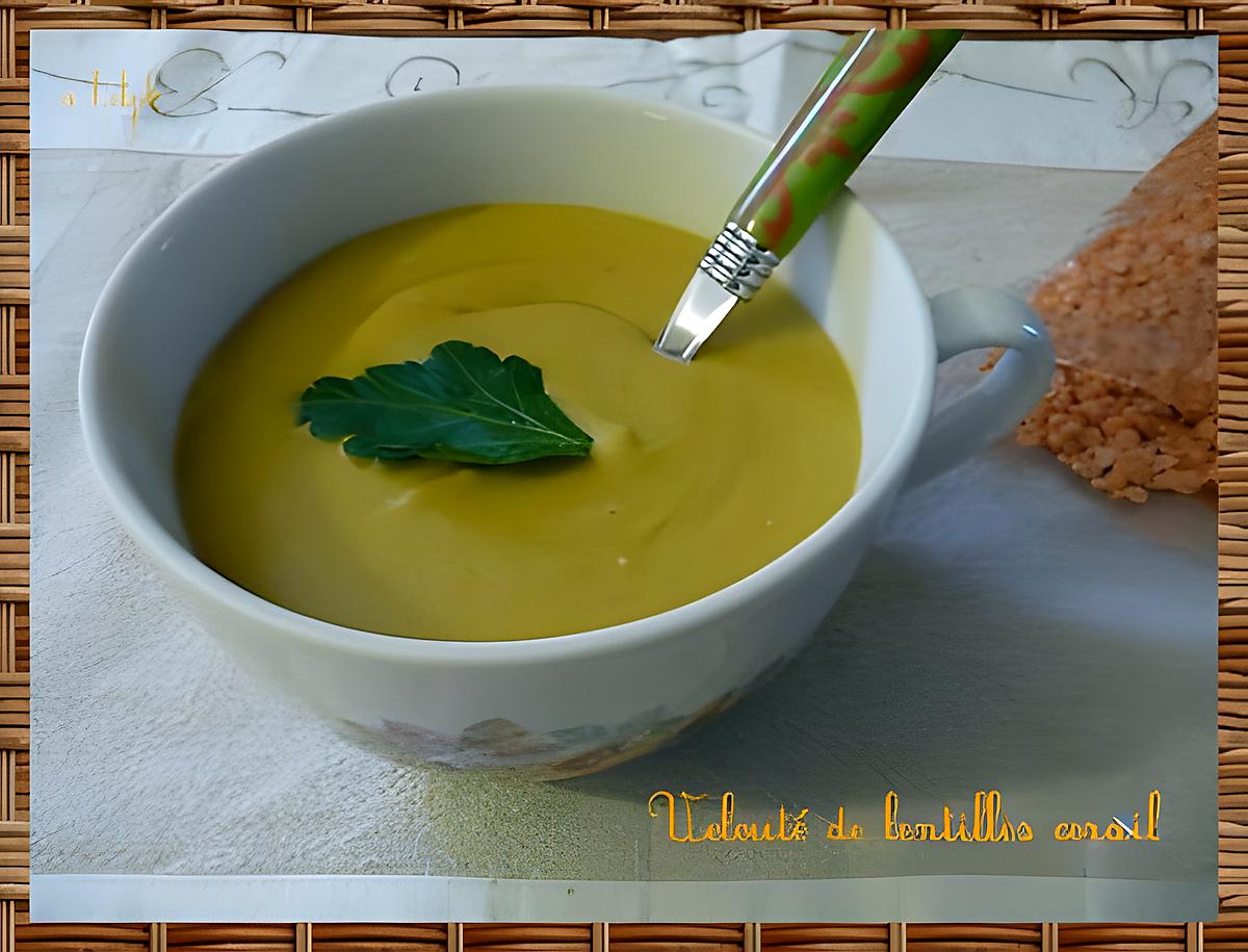 recette Veloutés de lentilles corail...