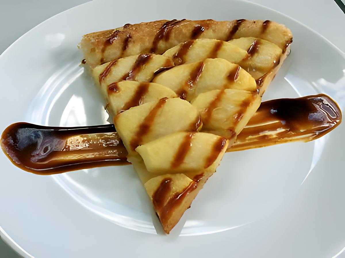 recette tarte aux pommes et beurre salé, sauce au caramel onctueux