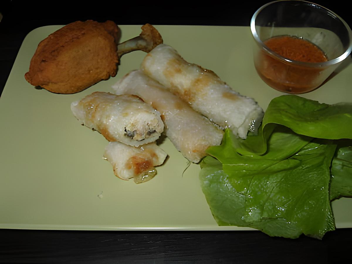 recette Nems au blanc de poulet et sa sauce