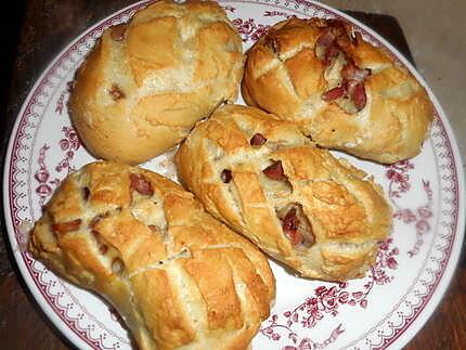 recette Petits pains aux lardons