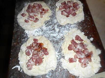 recette Petits pains aux lardons