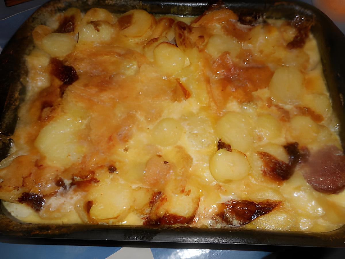 recette Tartiflette aux saucisses de morteau