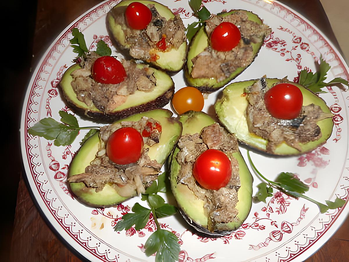 recette Avocat aux sardines