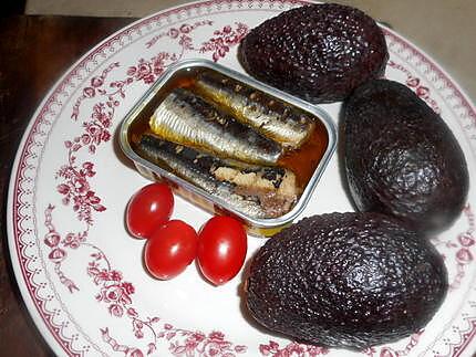 recette Avocat aux sardines