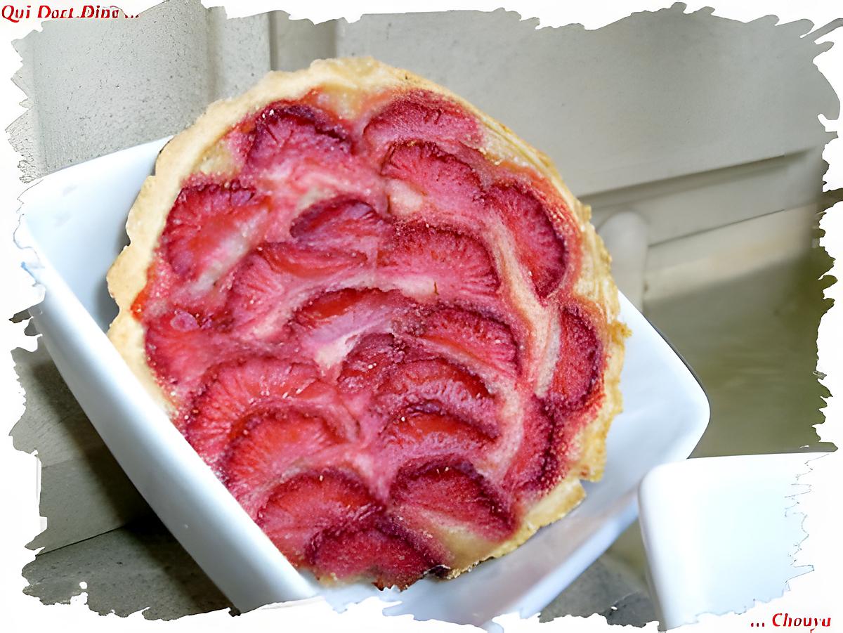 recette Ooo Tartelette aux fraises & à la compotée de rhubarbe ooO
