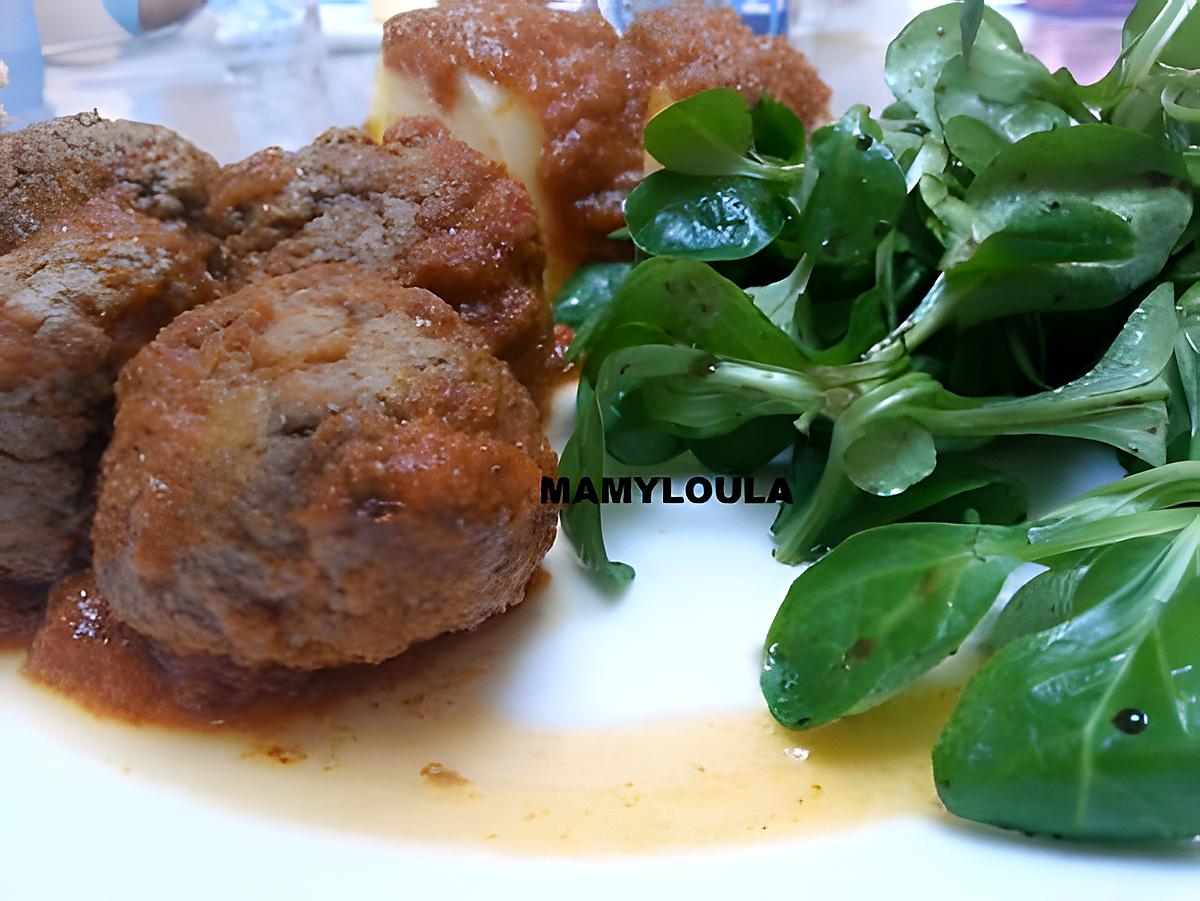 recette Boulettes de Boeuf à la sauce tomates