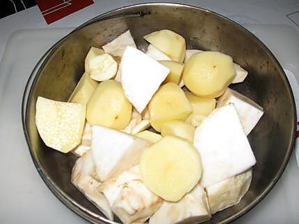 recette Boudins blancs forestiers, purée de céleri-pommes de terre