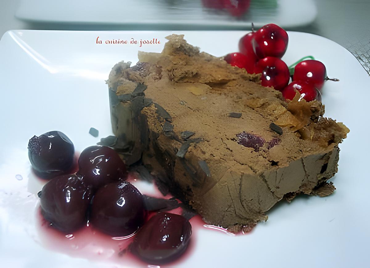 recette marquise croustillante choco griottes