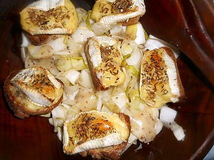 recette Salade d endives aux croutons de coulommiers