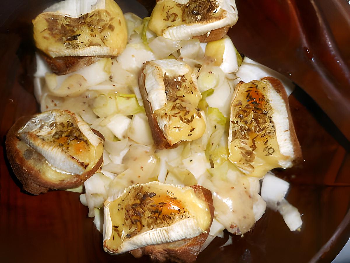 recette Salade d endives aux croutons de coulommiers