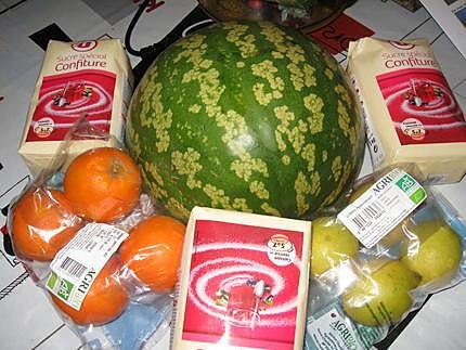 recette Confiture de melon d'eau vert, citrons et oranges