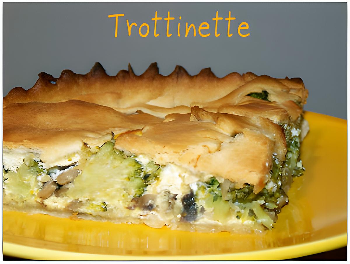 recette Tourte aux brocolis et champignons