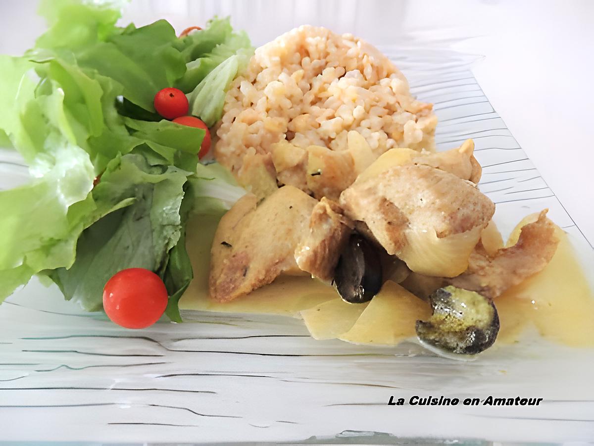 recette Escalope de poulet au cari