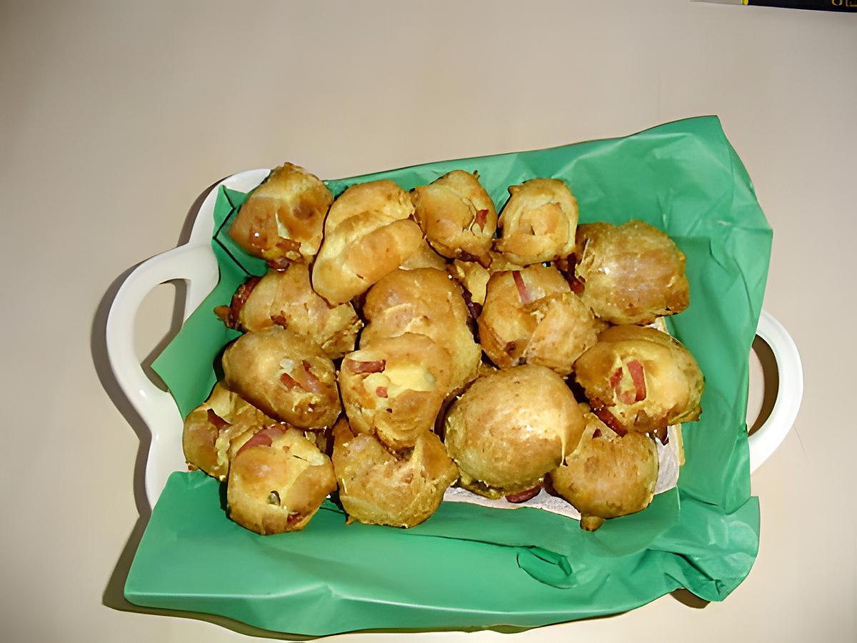 recette Gougères au jambon