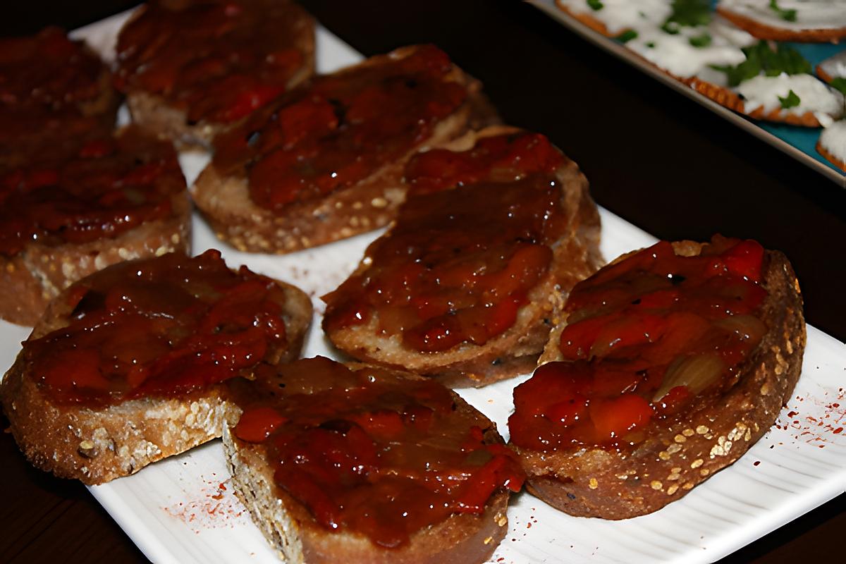 recette Bruschetta aux poivrons grillés