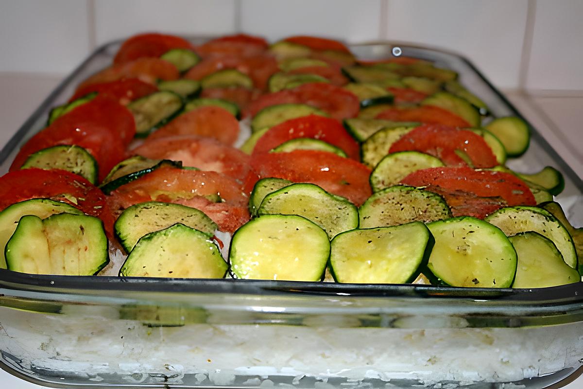 recette Gratin de riz aux tomates et aux courgettes