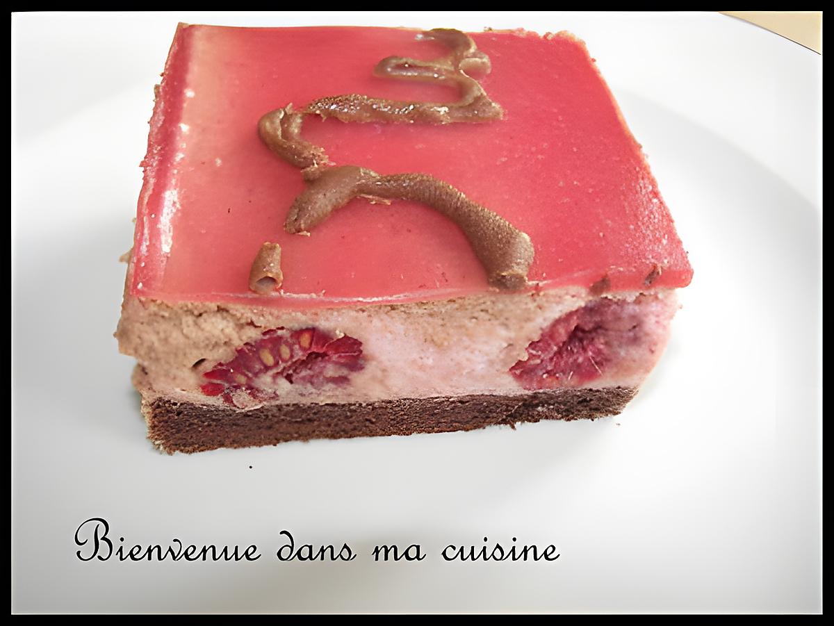 recette Entremet Chocolat , Fraise & Framboise