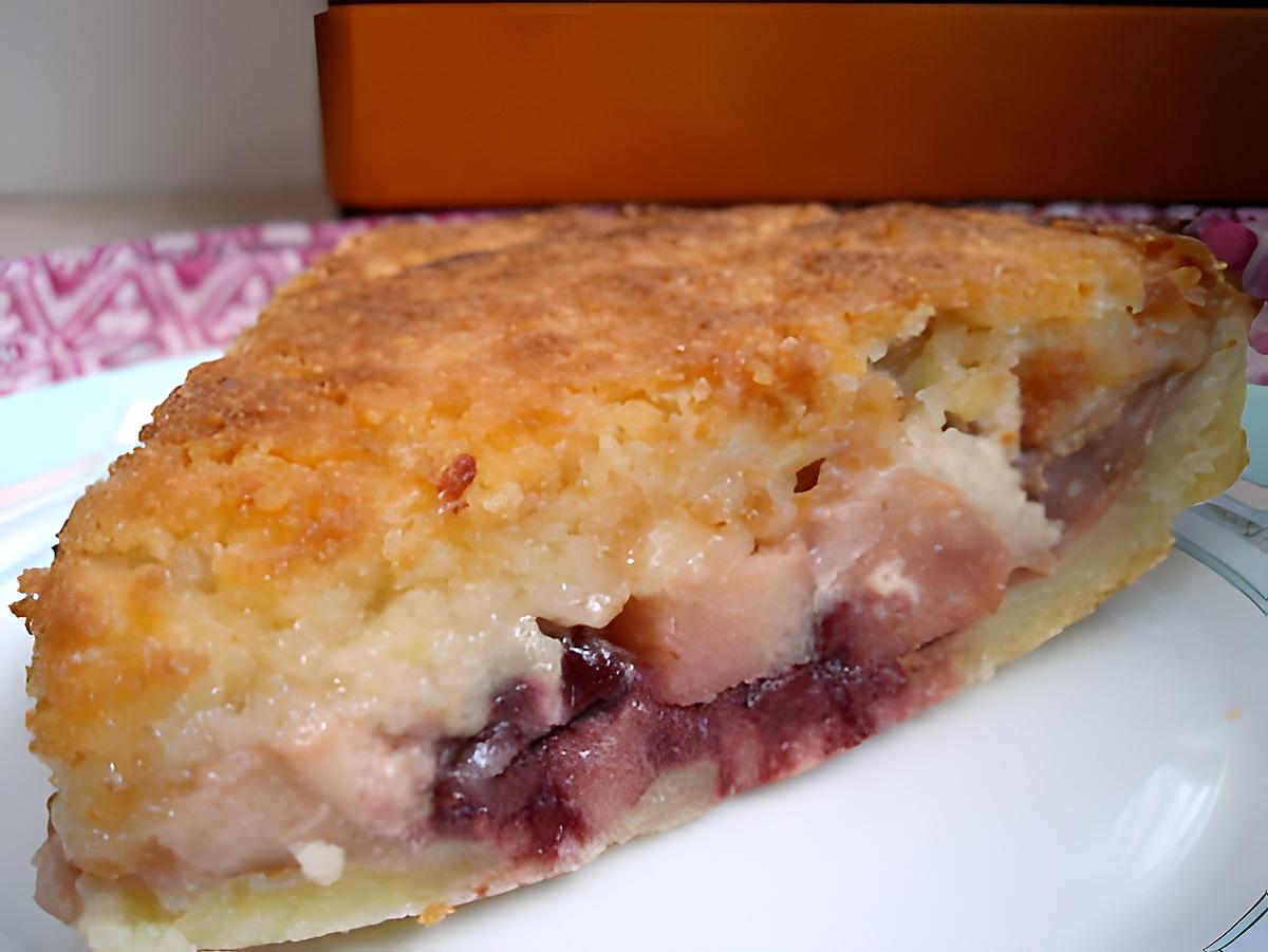 recette Tarte streusel pomme cerise