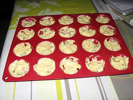 recette Mini-quiches jambon, fromage, olives