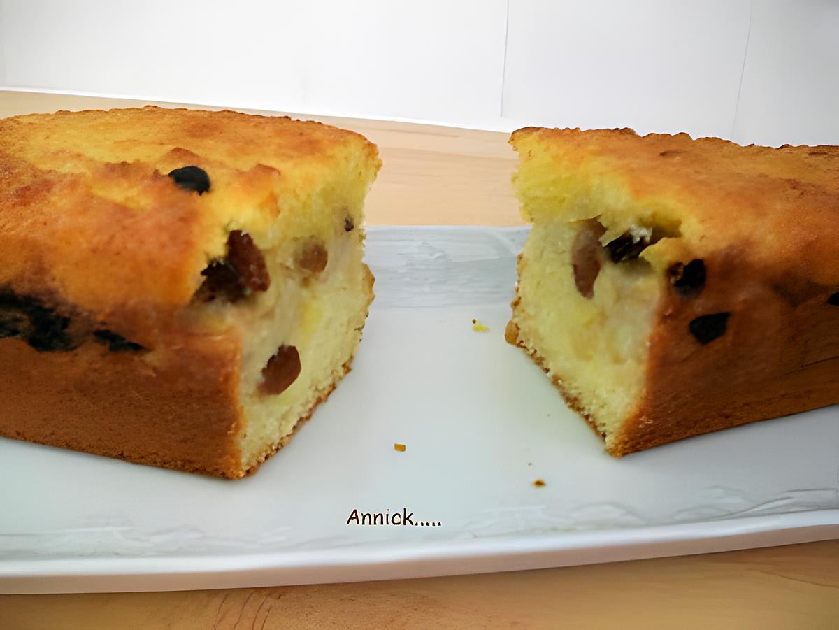 recette cake-pomme-banane-raisins secs