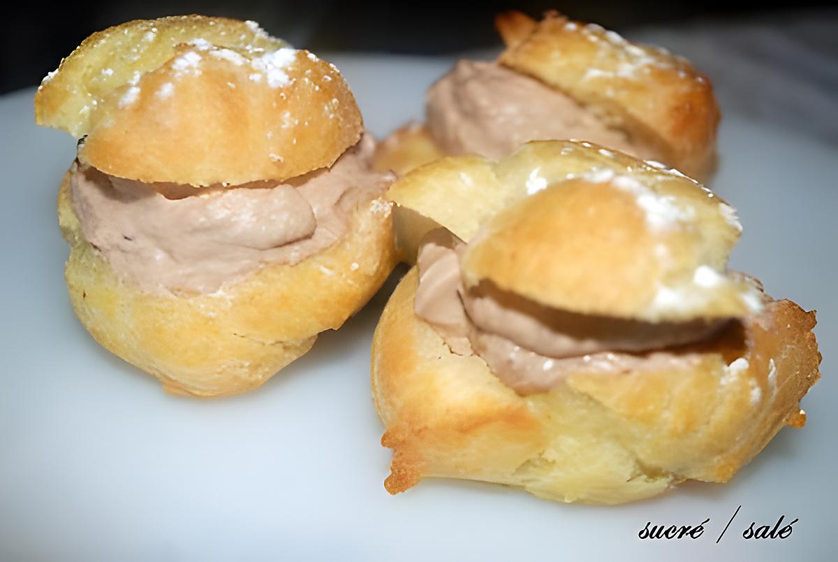 recette petits choux ,chantilly au Nutella