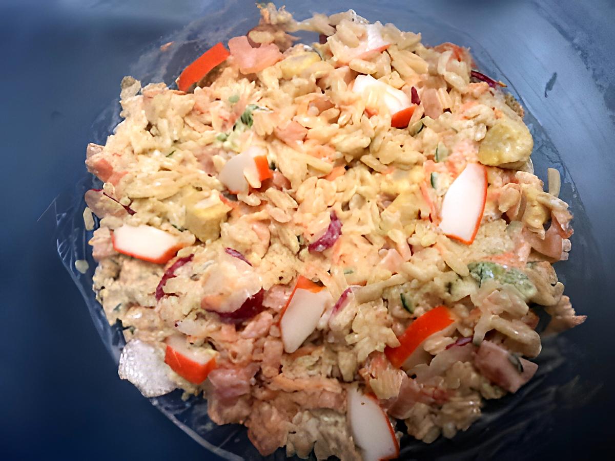 recette salade de riz au surimi