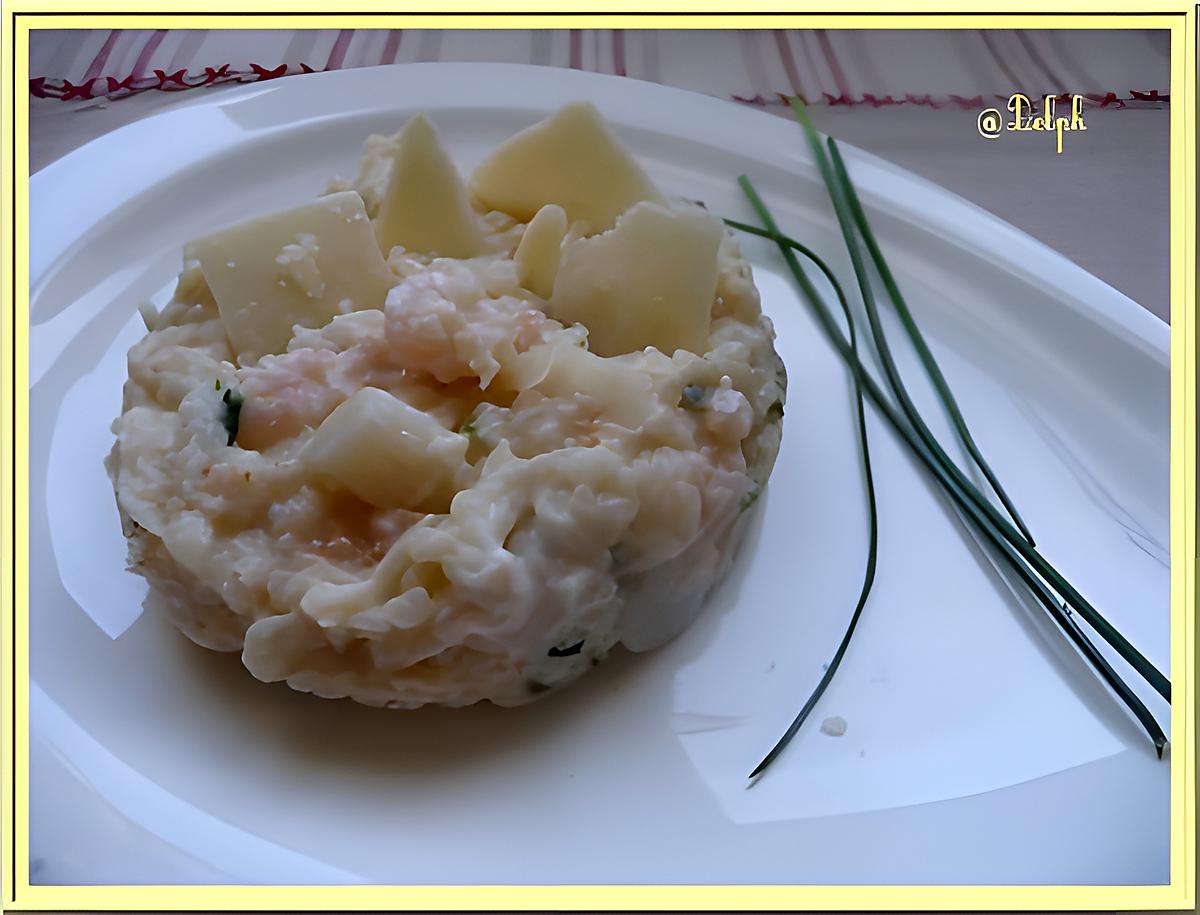 recette Risotto crevettes, noix de pétoncle.