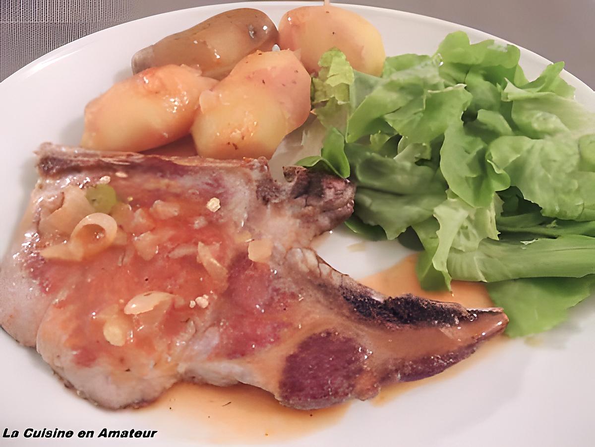 recette Côte de porc sauce charcutière