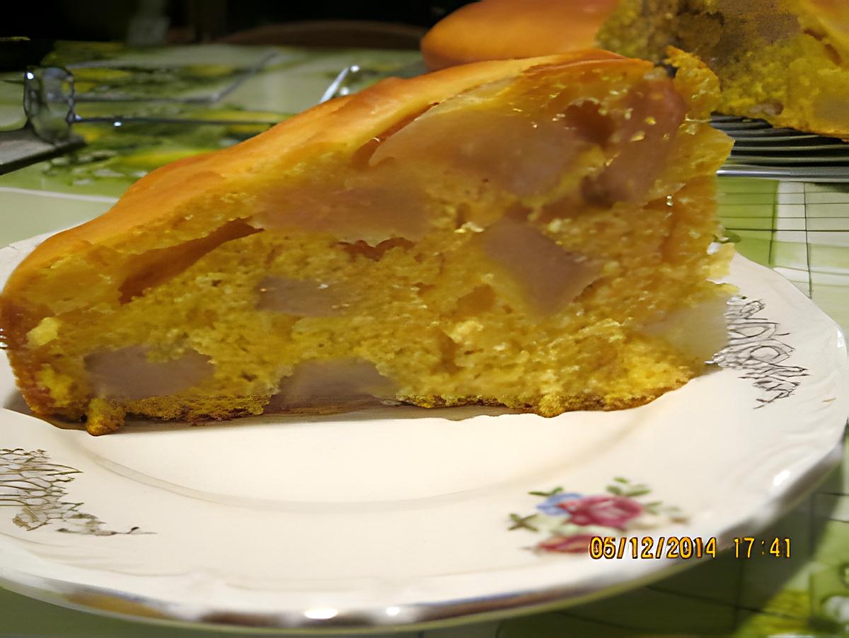 recette Gâteau au potiron et poires sans matière grasse