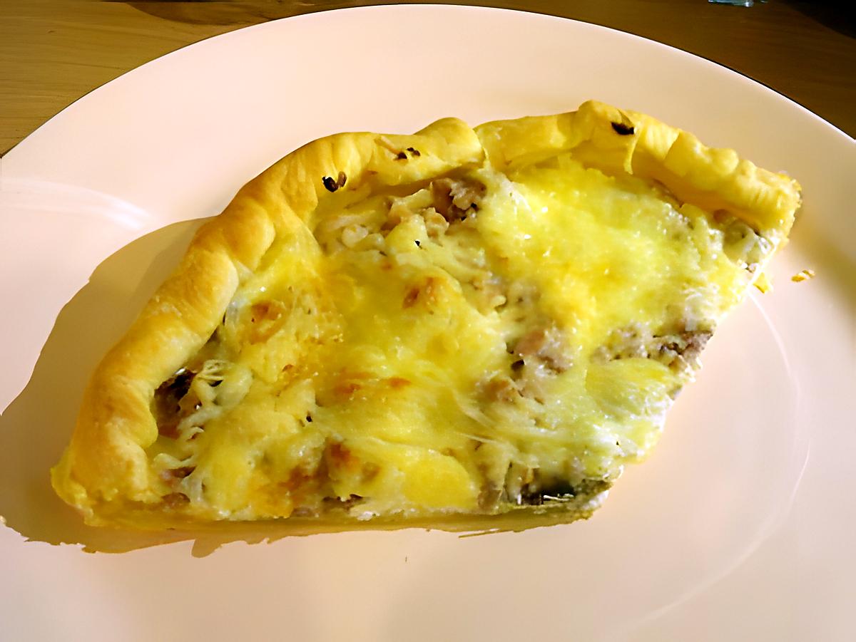 recette TARTE FROMAGE, THON ET MOZZARELLA