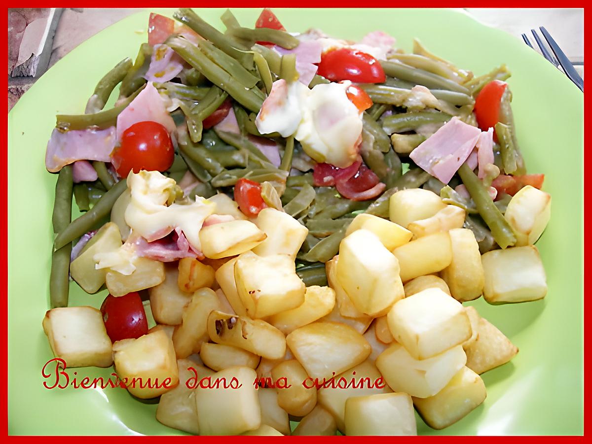 recette Gratin haricot verts jambon & tomate