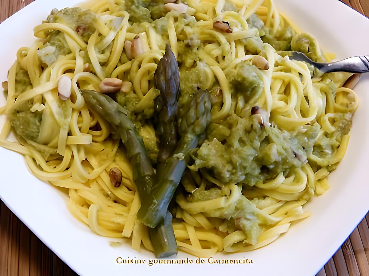 recette Tagliolini au pesto d'asperges vertes