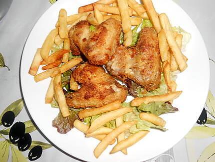 recette MES PETITES AILES DE POULET FRITES