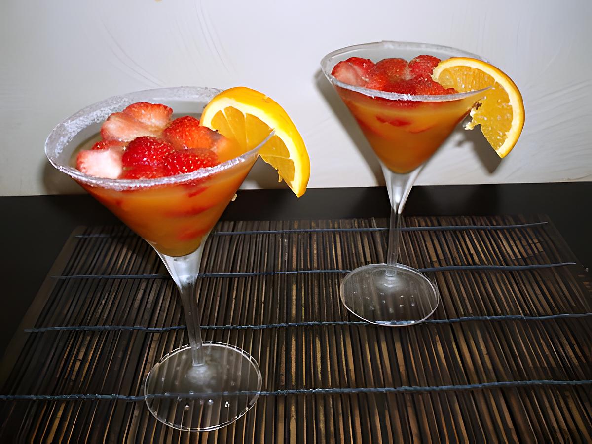 recette Coupes de fraises à l'orange