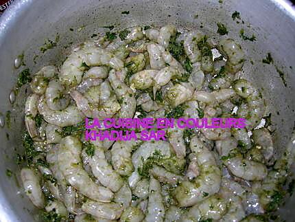 recette Nouilles aux crevettes