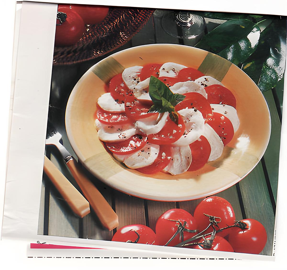 recette Salade de tomates à l mozzarella