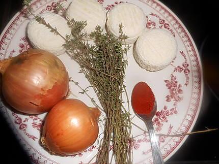 recette Bricks au chevre , oignons et paprika