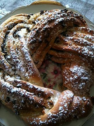 recette Kringle Estonien à la noisette et aux pépites de chocolat