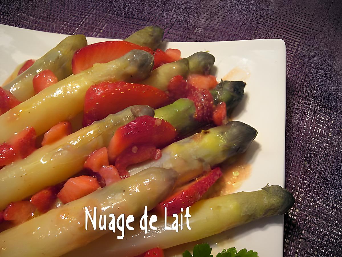 recette Asperges blanches à la Vinaigrette de Fraises