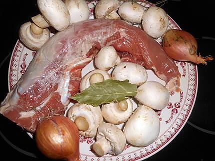recette Filet mignon de porc au paprika fumé et aux champignons de paris