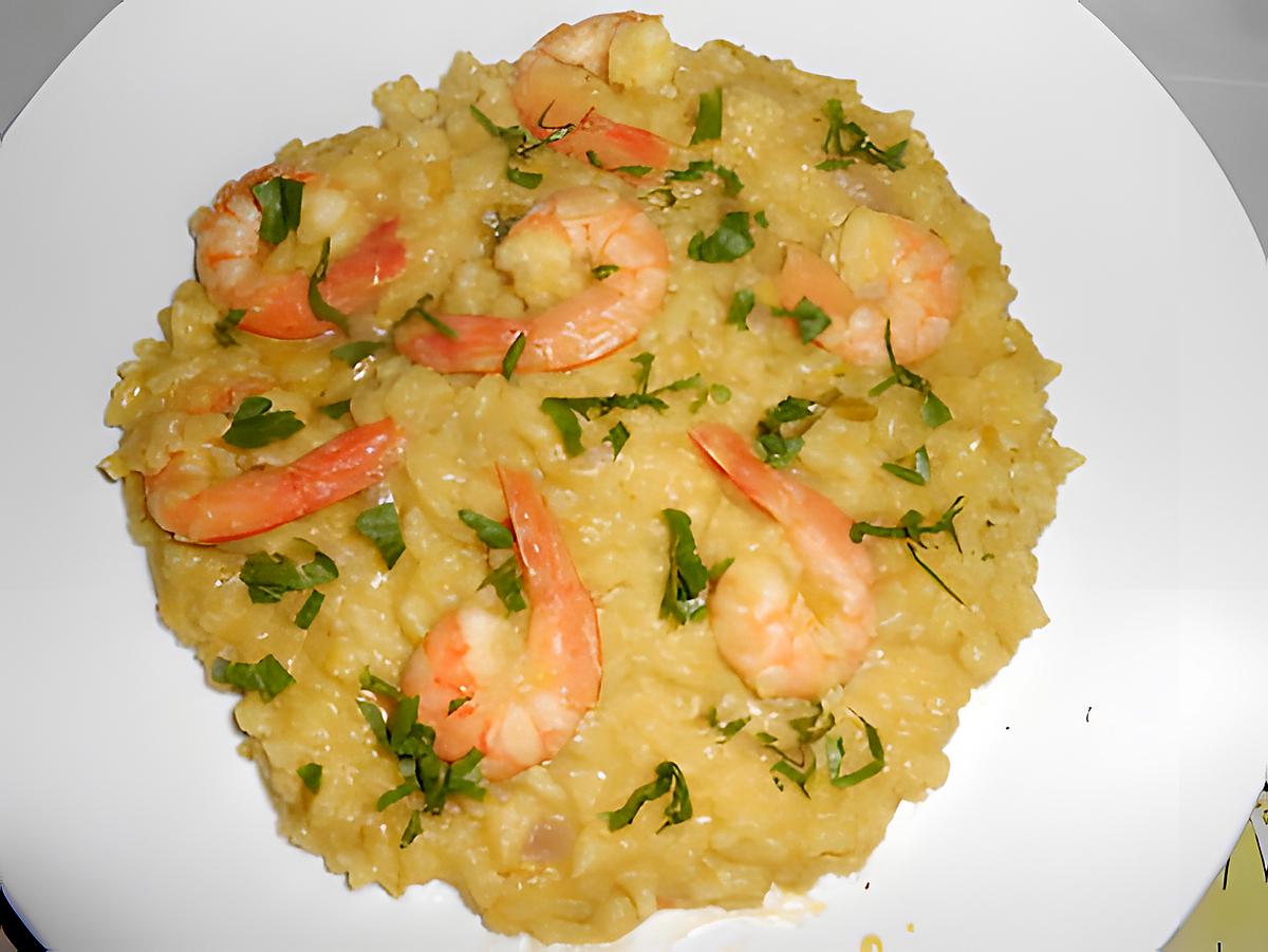 recette RISOTTO SAFRAN CREVETTES