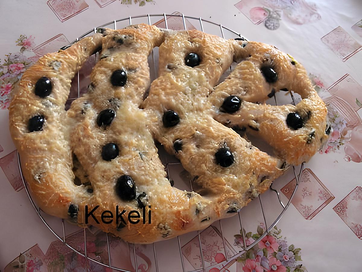 recette Fougasse aux olives noires